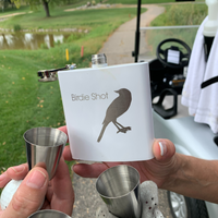 Birdie Flask w/4 shot glasses