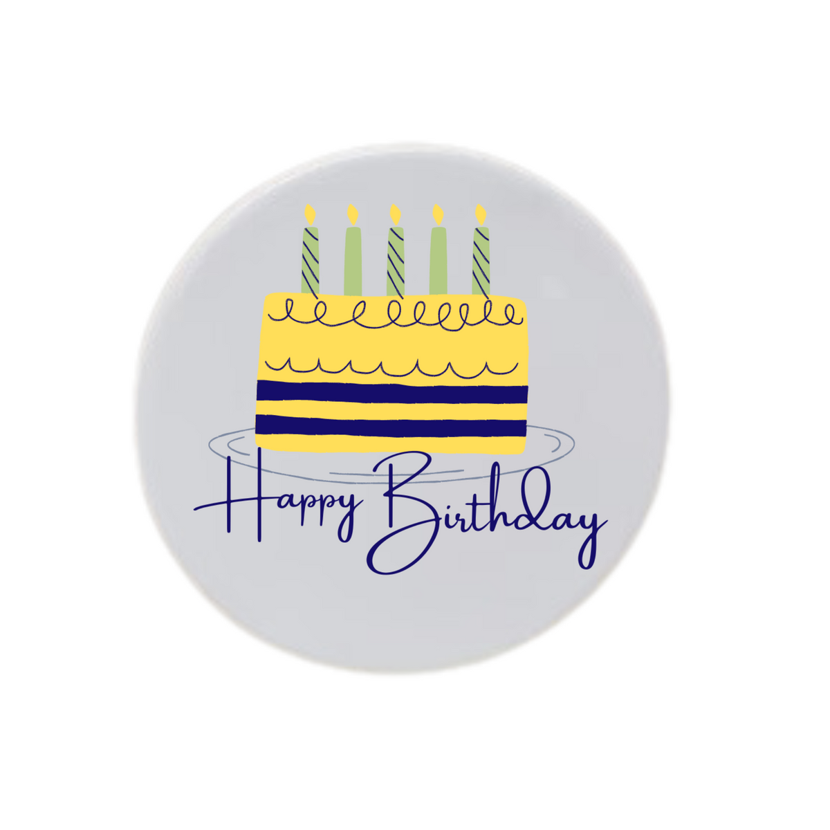 Yellow Cake Birthday Disc